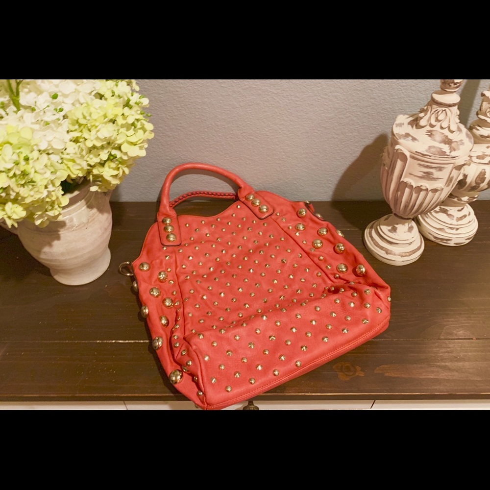 Bright coral purse
